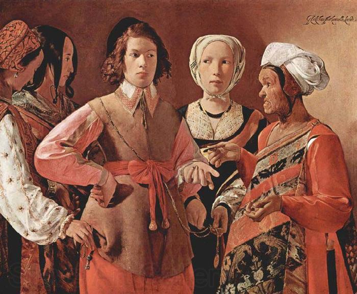 Georges de La Tour The Fortune Teller Norge oil painting art